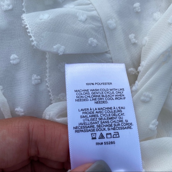 Express White Ruffle Top - Picture 3 of 4